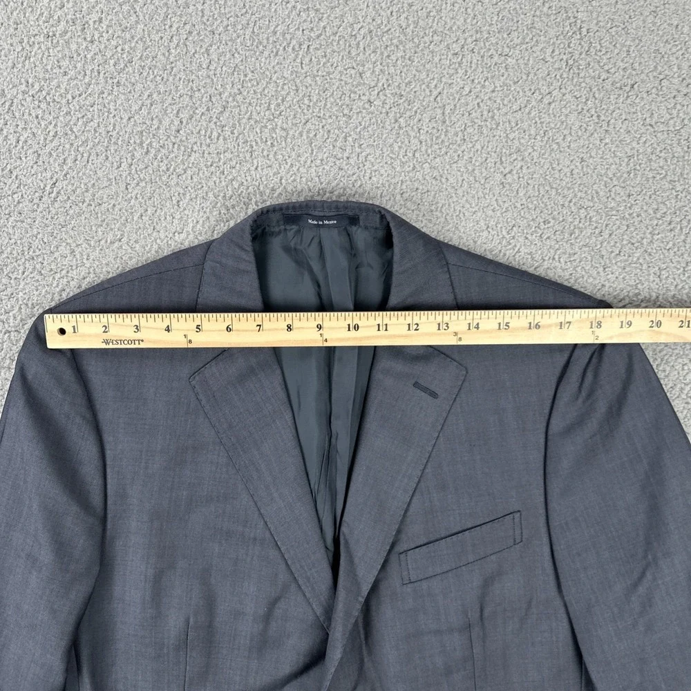 Ermenegildo Zegna Modern Slim City Wool Mohair Blazer Men 42L Blue Double Vented
